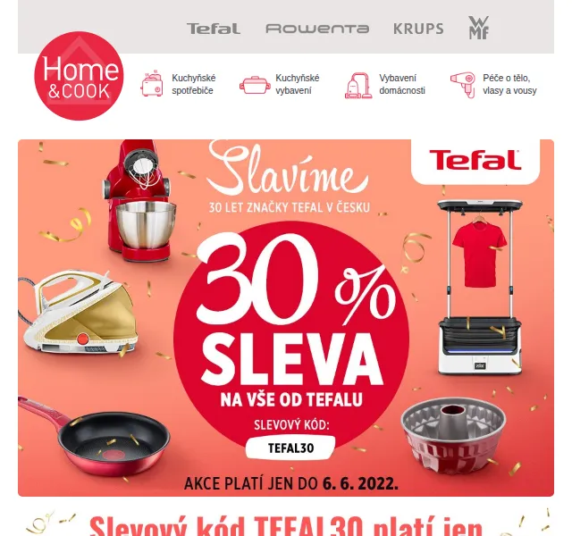 Home & Cook: 30% sleva na vše od Tefal – červen 2022 | Nuslet.cz