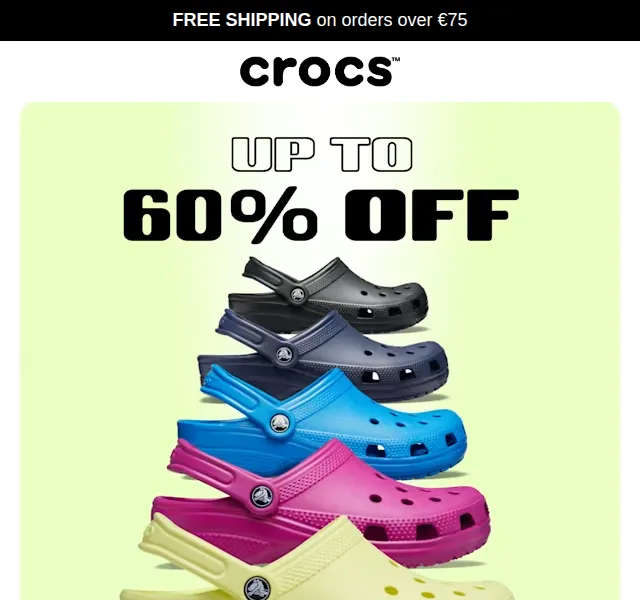 Crocs: sleva až 60 % – červen 2026 | Nuslet.cz
