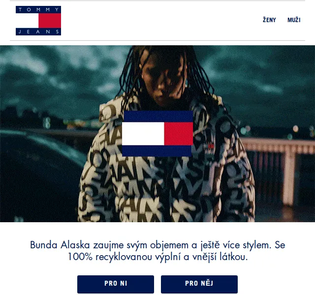Tommy Hilfiger: bunda Alaska s 100% recyklovanou výplní – červen 2026 | Nuslet.cz