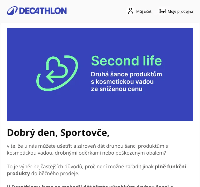 Decathlon: Second life produkty se slevou – červen 2026 | Nuslet.cz