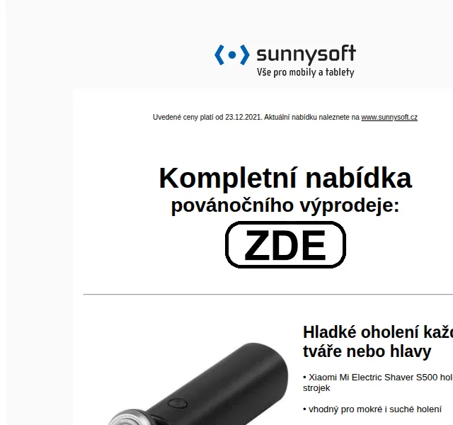 Sunnysoft: Povánoční výprodej až 33 % – červen 2026 | Nuslet.cz
