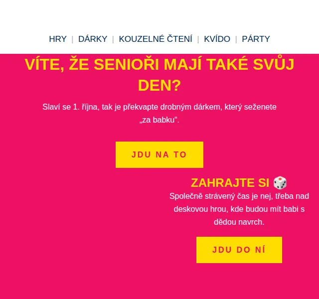 Albi: Dárky pro seniory za babku – červenec 2026 | Nuslet.cz