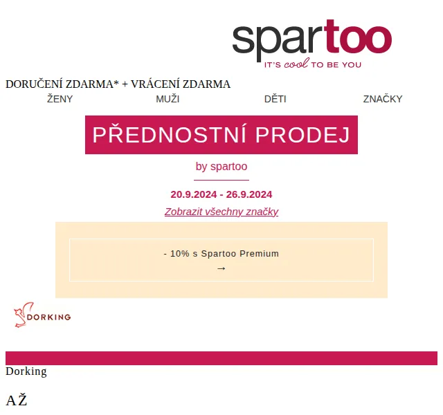 Spartoo: Až -50 % na Dorking, Geox, Puma – červen 2026 | Nuslet.cz