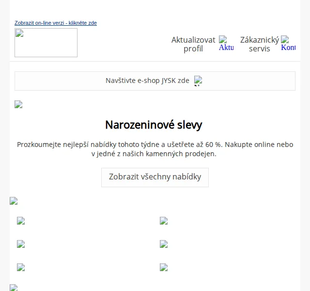 JYSK: Narozeninové slevy až 60 % – červenec 2026 | Nuslet.cz