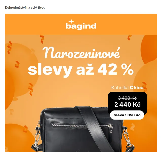 Bagind: Narozeninové slevy až 1 900 Kč – červenec 2026 | Nuslet.cz