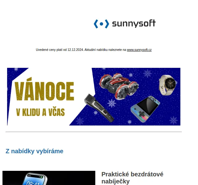 Sunnysoft: Dárky až 45 % – prosinec 2026 | Nuslet.cz