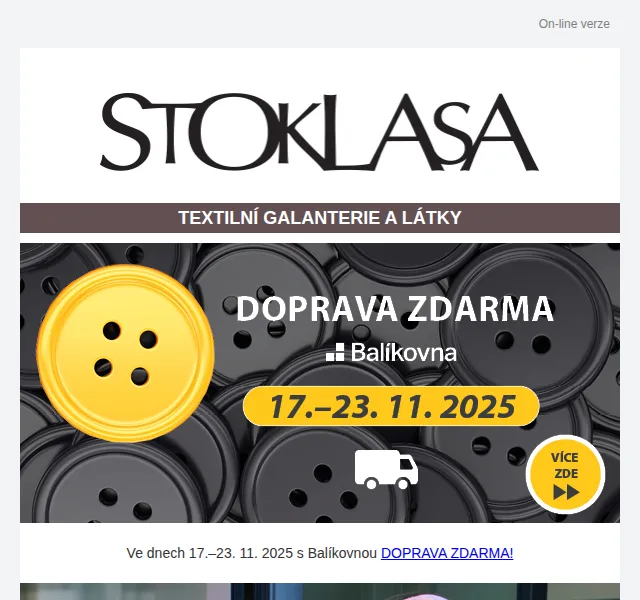 Stoklasa: Doprava zdarma a sleva až 40 % na kožešinové doplňky – listopad 2025 | Nuslet.cz