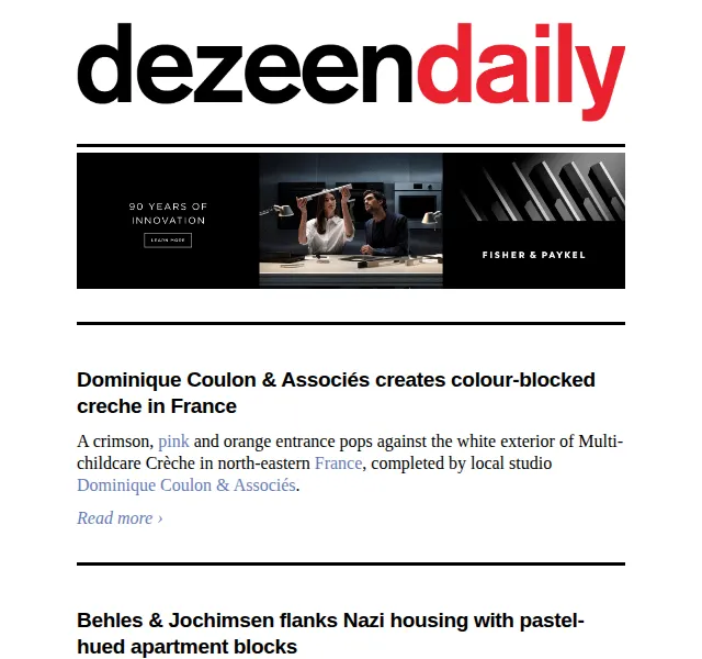 Dezeen Daily: Nová kolekce designu – červen 2026 | Nuslet.cz