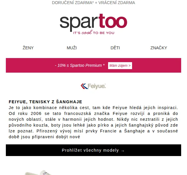 Spartoo: Doručení zdarma Feiyue, Replay – červenec 2026 | Nuslet.cz