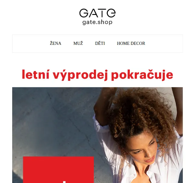 Gate.shop: Letní výprodej – hladké body, trička a sukně od 168 Kč – červen 2026 | Nuslet.cz