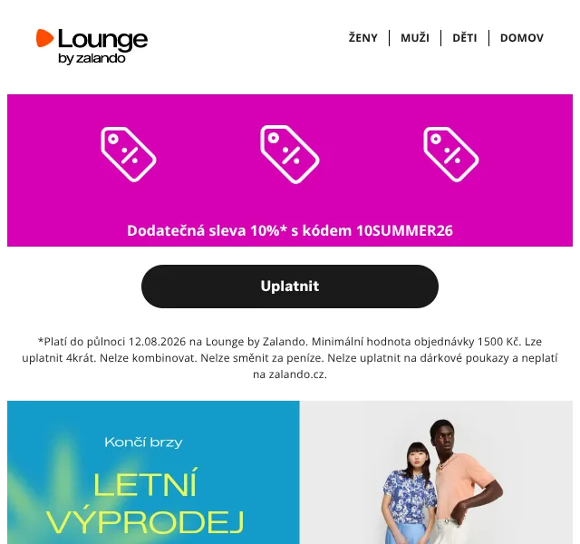 Lounge by Zalando: Nike, GAP, Guess – až 85 % | srpen 2026