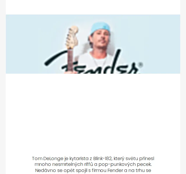 Muziker: Fender Tom DeLonge limitovaná edice – červen 2026 | Nuslet.cz