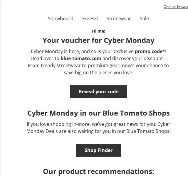 BLUE TOMATO: Cyber Monday slevy až 40 % – červenec 2026 | Nuslet.cz