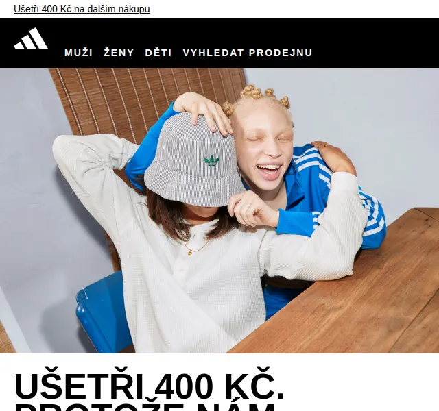 adidas: Sleva 400 Kč na další nákup – červenec 2026 | Nuslet.cz