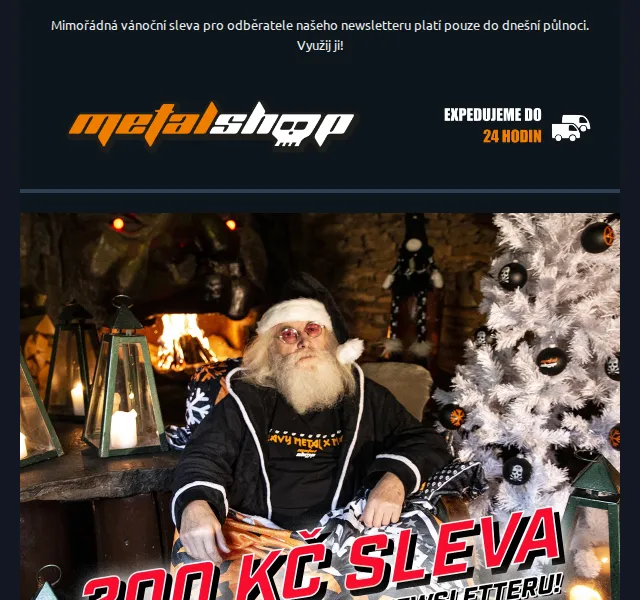 METALSHOP: 200 Kč sleva na metalový merch – červen 2026 | Nuslet.cz