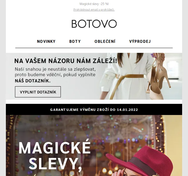 Botovo.cz: Zimní výprodej slevy až -25 % – prosinec 2021 | Nuslet.cz