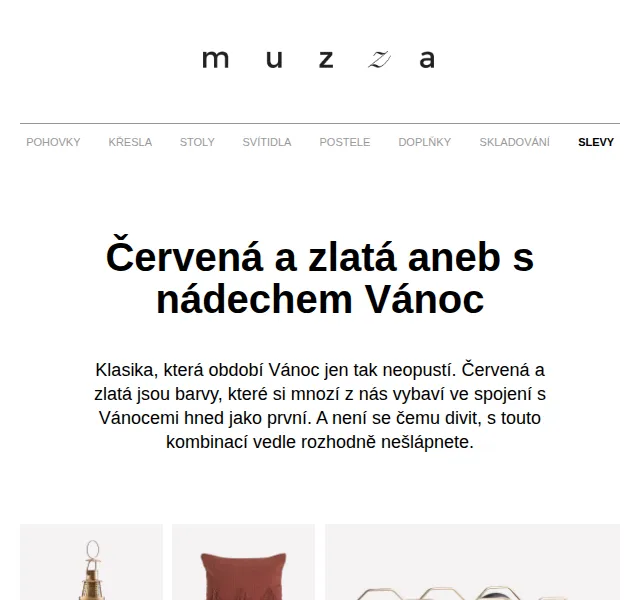 MUZZA: Vánoční slevy na nábytek – červen 2026 | Nuslet.cz