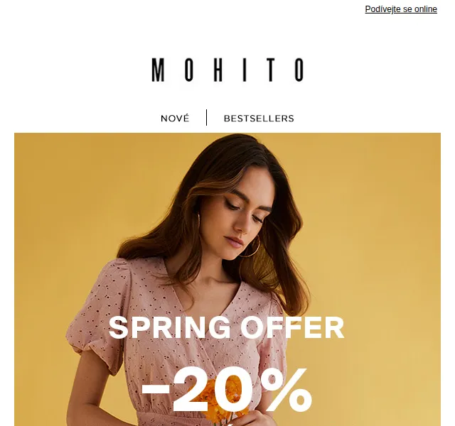 MOHITO: sleva 20 % na vybrané produkty – červen 2026 | Nuslet.cz