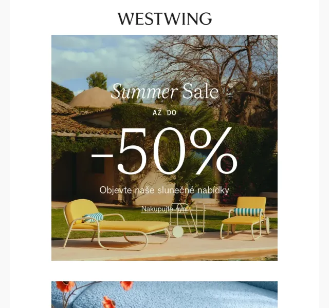 Westwing: Summer SALE až -50 % – červenec 2026 | Nuslet.cz