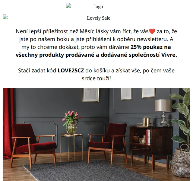 Vivre: -25% na vše s kódem LOVE25CZ – červen 2026 | Nuslet.cz