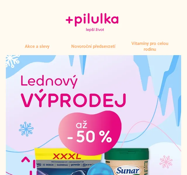 Pilulka.cz: Lednový výprodej se slevami až 50 % – červen 2026 | Nuslet.cz