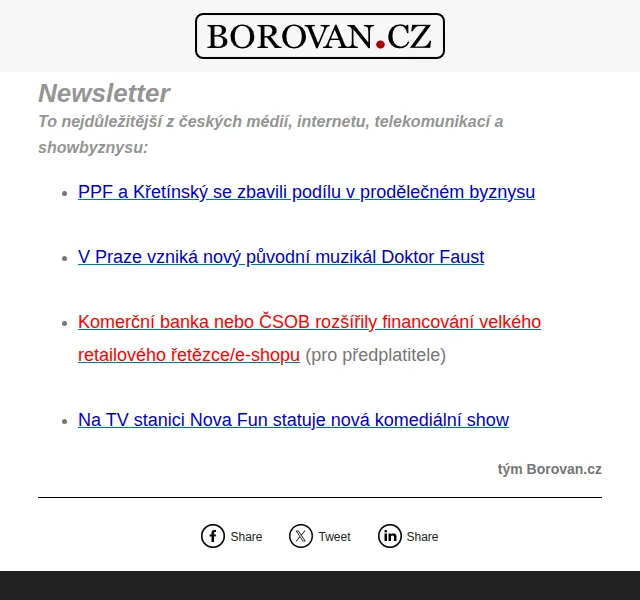 Aleš Borovan: Novinky z byznysu a kultury – červen 2026 | Nuslet.cz