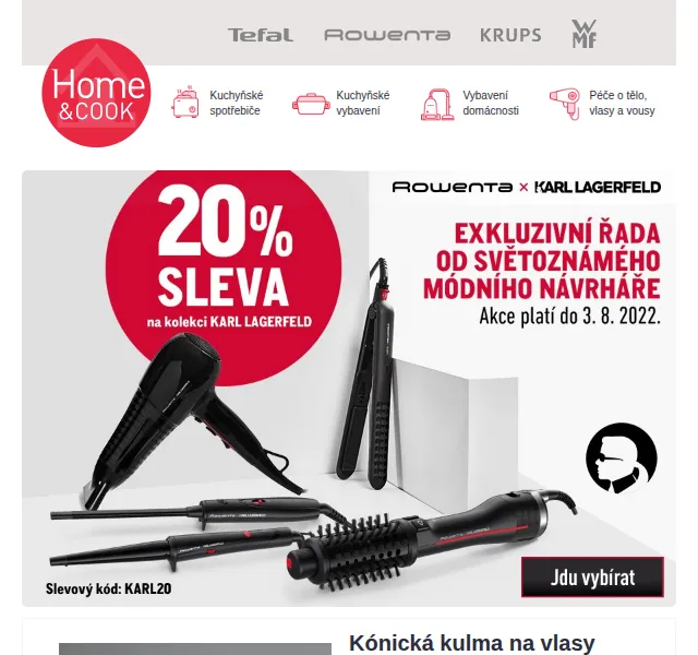 Home & Cook: Karl Lagerfeld sleva 20 % – červenec 2026 | Nuslet.cz