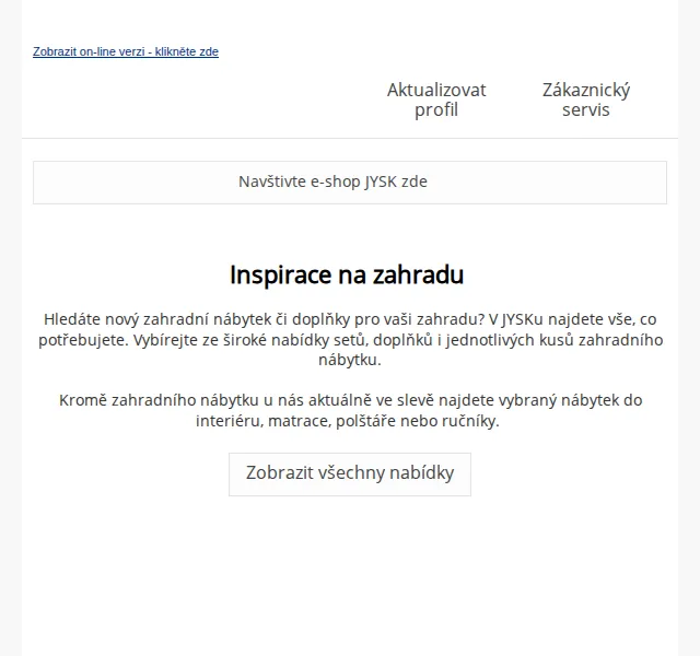 JYSK: Inspirace na zahradu a nábytek až 50 % – červenec 2026 | Nuslet.cz