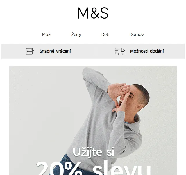 Marks and Spencer: 20% sleva na denim – červen 2026 | Nuslet.cz