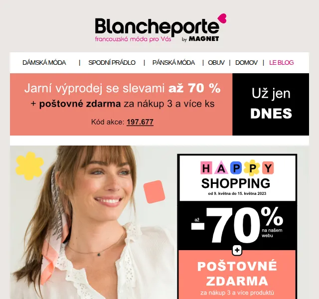 Blancheporte: Mimořádný výprodej až -70 % – červen 2026 | Nuslet.cz