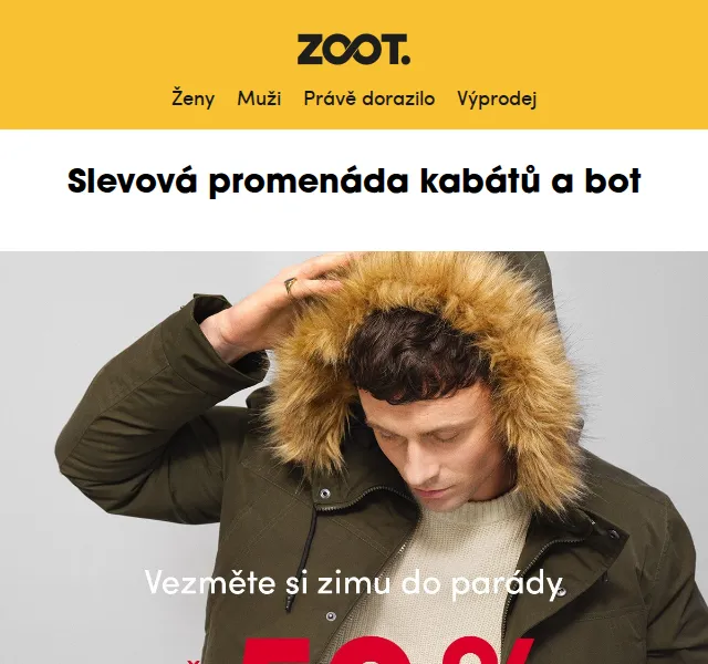 ZOOT: Extra −20 % na zimní kousky – červen 2026 | Nuslet.cz