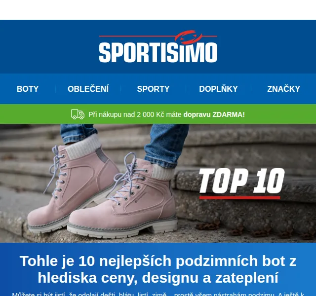 Sportisimo: 10 nejlepších bot na podzim se slevou až 53 % – červen 2026 | Nuslet.cz