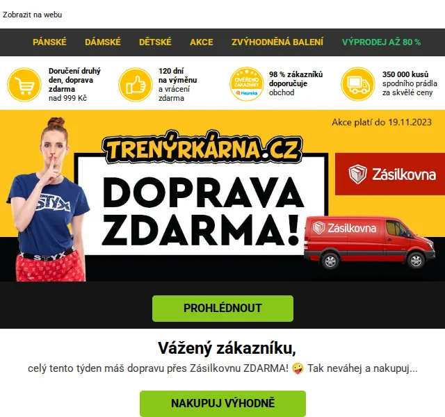 Lukáš z Trenýrkárna.cz: Doprava zdarma a slevy až 45 % – červenec 2026 | Nuslet.cz