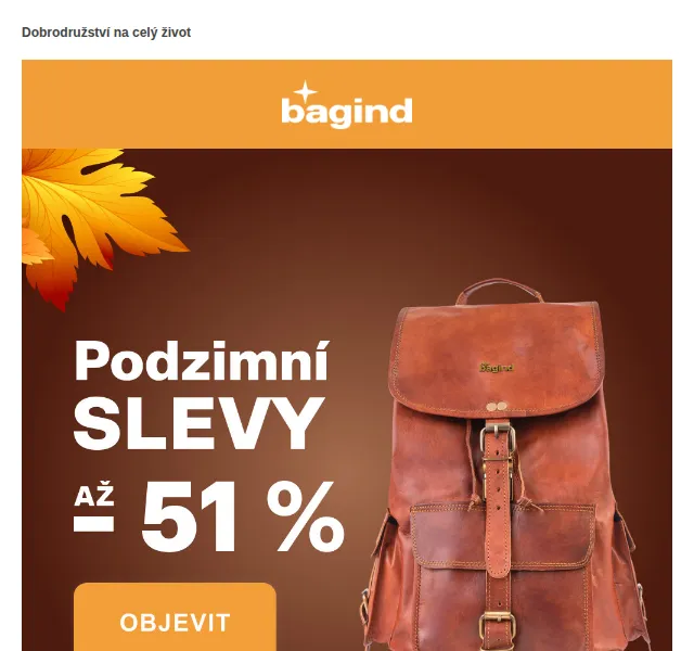 Bagind: podzimní slevy až 51 % – červen 2026 | Nuslet.cz