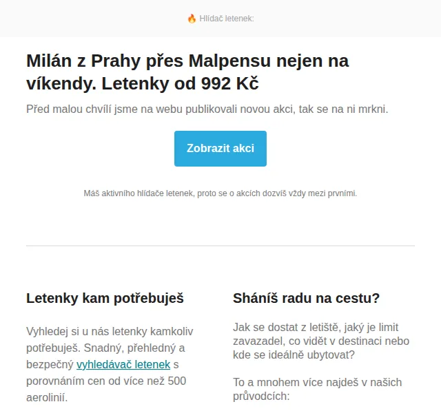 Cestujlevne.com: Letenky do Milána od 992 Kč – červen 2026 | Nuslet.cz