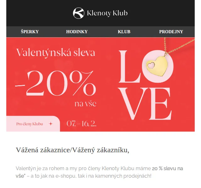 Klenoty Aurum: Valentýnská sleva 20 % na vše – únor 2025 | Nuslet.cz