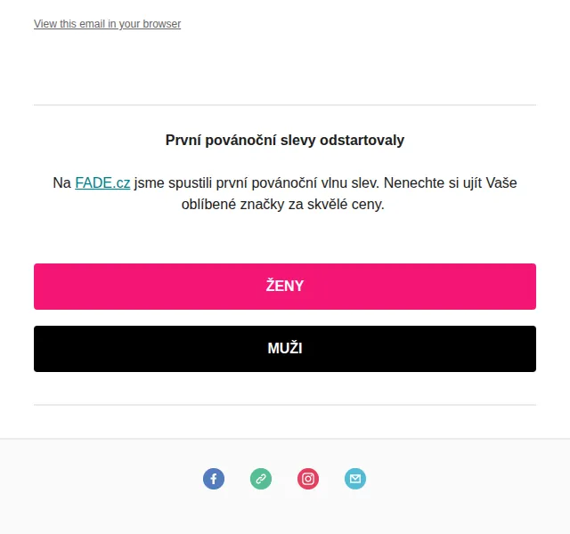 Fade: první povánoční slevy – červen 2026 | Nuslet.cz