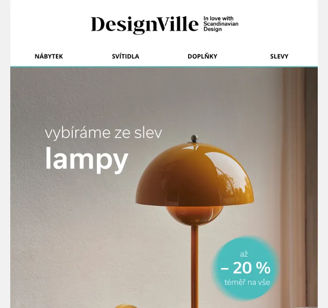 DesignVille: Svítidla až 20 % sleva – červen 2026 | Nuslet.cz