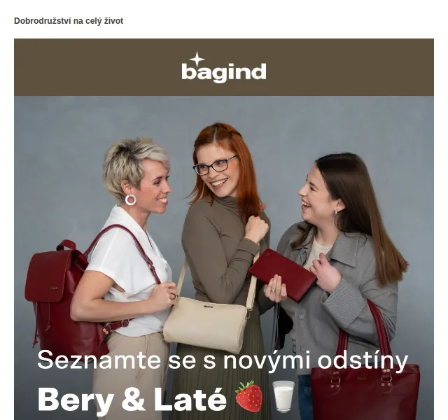 Bagind: Nové odstíny Bery a Laté – sleva až 1 000 Kč | červenec 2026 | Nuslet.cz