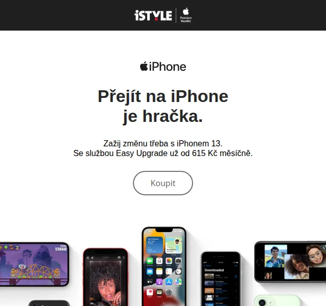 iSTYLE: iPhone 13 od 615 Kč/měs – červen 2026 | Nuslet.cz