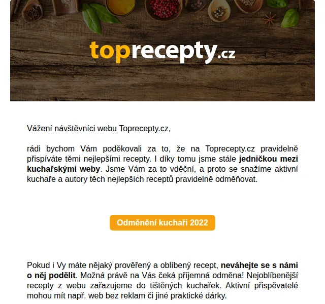 Toprecepty.cz: odměny pro aktivní autory a nová kuchařka – červen 2026 | Nuslet.cz