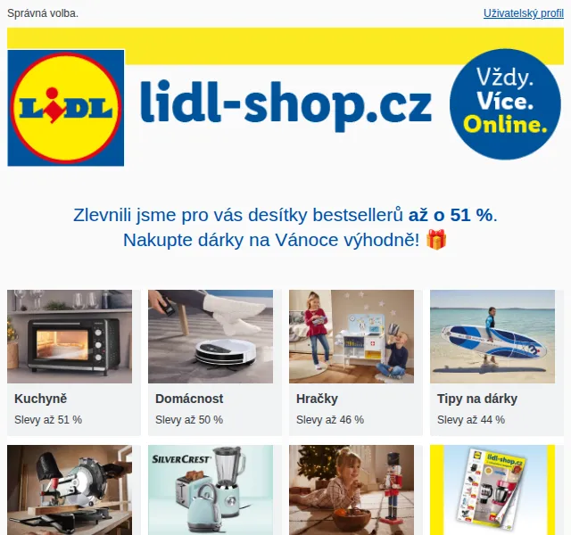 Lidl: Slevy až 51 % na listopadový magazín – červenec 2026 | Nuslet.cz