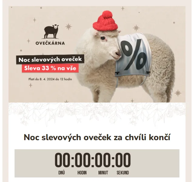 Ovečkárna: sleva 33 % na vše – červen 2026 | Nuslet.cz