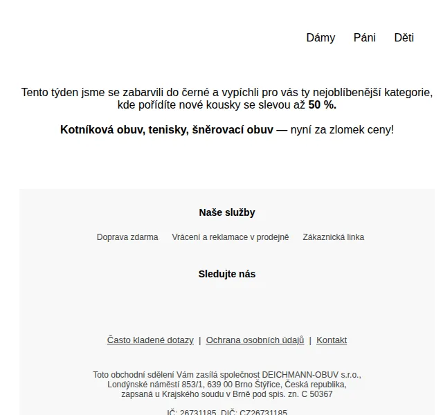 DEICHMANN: Sleva až 50 % na kotníkovou obuv a tenisky – červen 2026 | Nuslet.cz