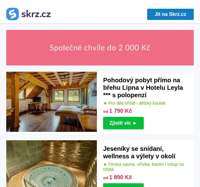 Vánoce na Skrz: relax na Lipně i výlet do Budapešti – červenec 2026 | Nuslet.cz