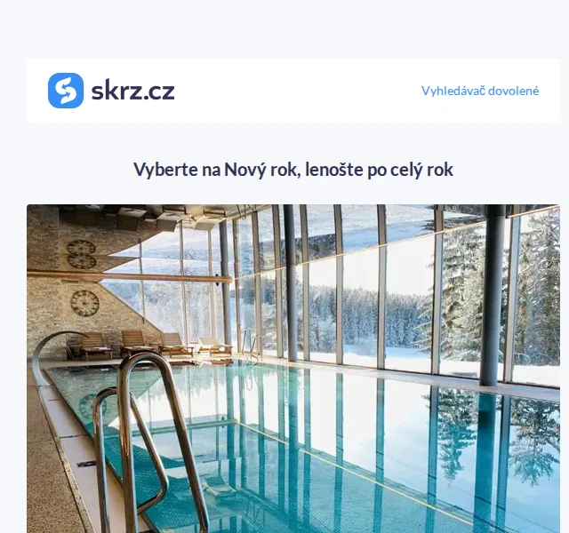 Vánoce na Skrz: wellness pobyty od 1 646 Kč – červenec 2026 | Nuslet.cz