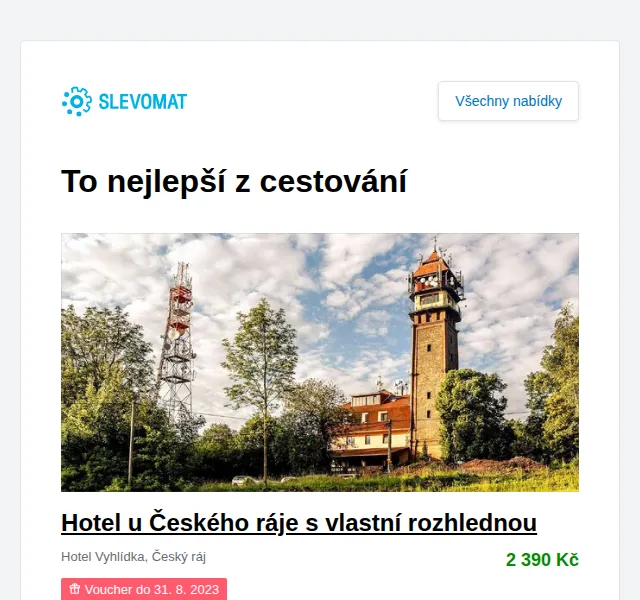 Slevomat: Hotel u Českého ráje s vlastní rozhlednou – červen 2026 | Nuslet.cz