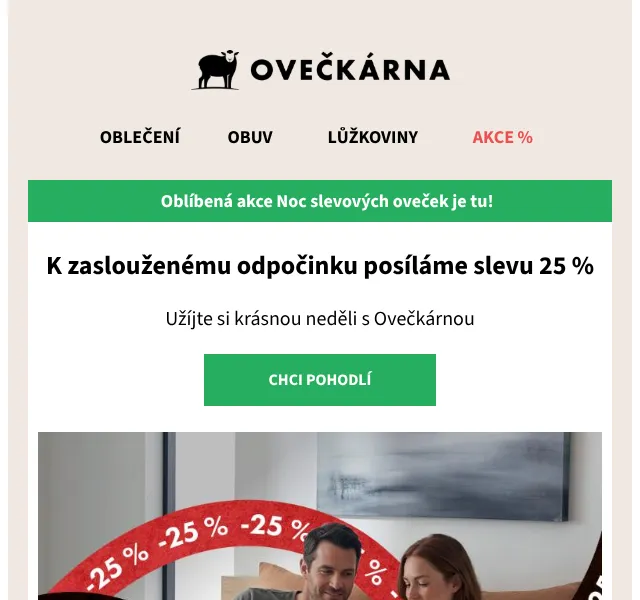 Ovečkárna: Sleva 25 % na huňaté kousky – červen 2026