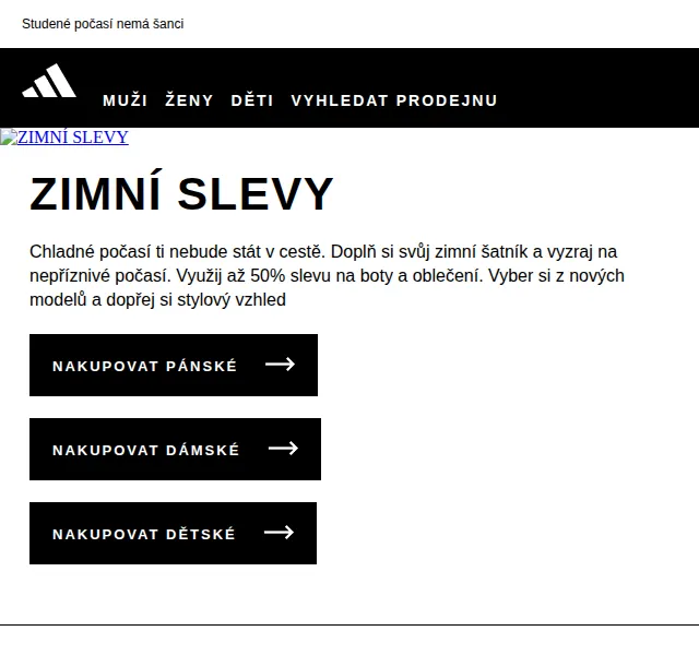 adidas: Zimní slevy až 50 % – červen 2026 | Nuslet.cz