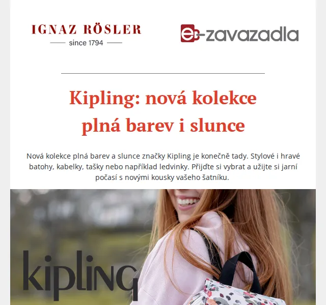 Ignazrosler.cz: Kipling nová kolekce – červen 2026 | Nuslet.cz